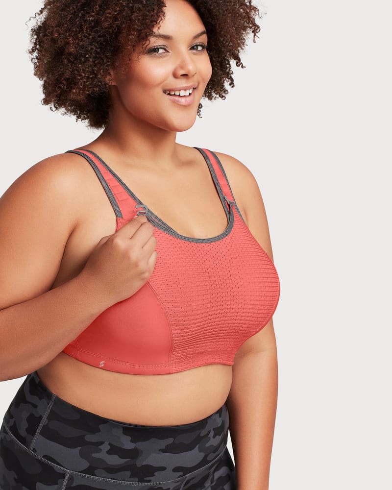 Custom Control WonderWire Sports Bra Coral Gray